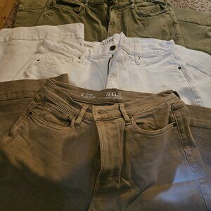 3 pair of A.N.A. brand high rise wide leg cropped jeans